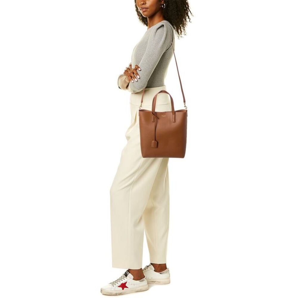 Saint Laurent Toy N/S Leather Shopper Tote, Brown - Picture 4 of 4